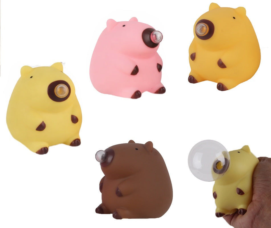 PL Capybara Squishy Blasenmacher 4-farbig sortiert 1 Stück elektroniktrade Switzerland