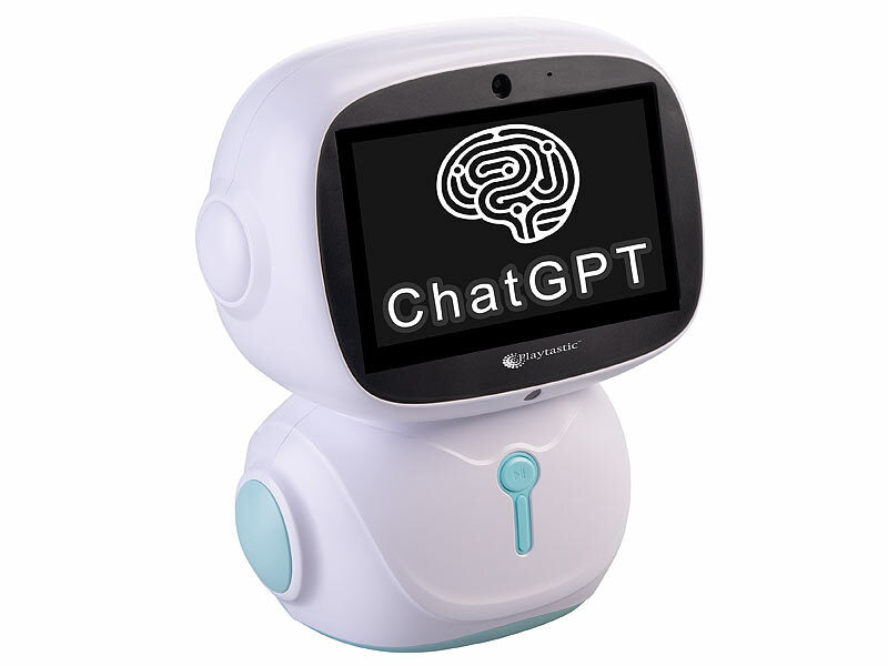 Playtastic KI-Roboter für Kinder mit ChatGPT, 7"-Touchdisplay, Mikrofon, WLAN elektroniktrade Switzerland