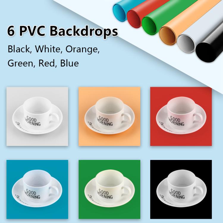 PULUZ PULUZ 30 cm faltbares, hohes 97 CRI-Ringlicht, Fotobeleuchtung, Studio-Aufnahmezelt, Box-Set mit 6 Hintergrundfarben (Schwarz, Weiß, Orange, Rot, Grün, Blau), aufgeklappte Größe: 30 cm x 30 cm x 30 cm, 30cm Box Black elektroniktrade