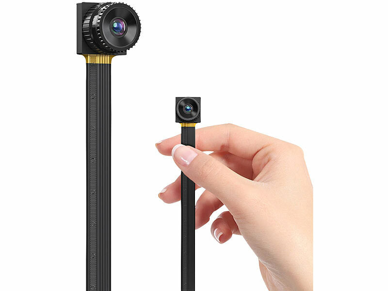 Somikon 2K-WLAN-Micro-Einbaukamera, Bewegungserkennung, Mikrofon, 4 MP, App elektroniktrade Switzerland