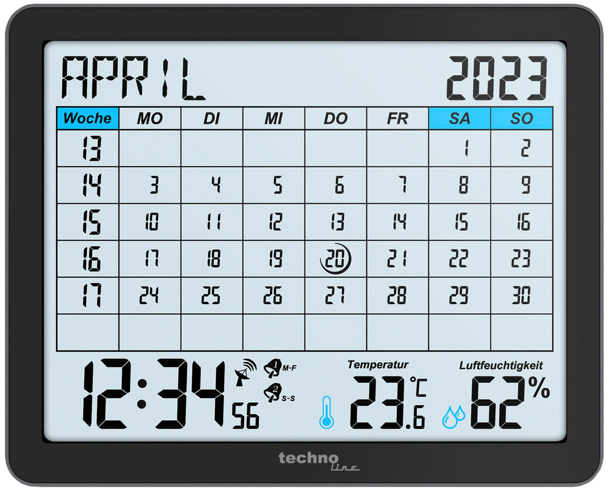 technoline technoline digitaler Tischkalender WT 2600 Elektroniktrade Switzerland
