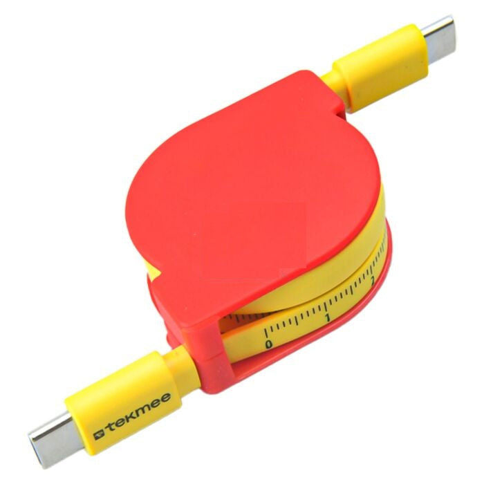 Tekmee Ausziehbares USB-C auf USB-C Messband Ladekabel 1m Tekmee elektroniktrade Switzerland