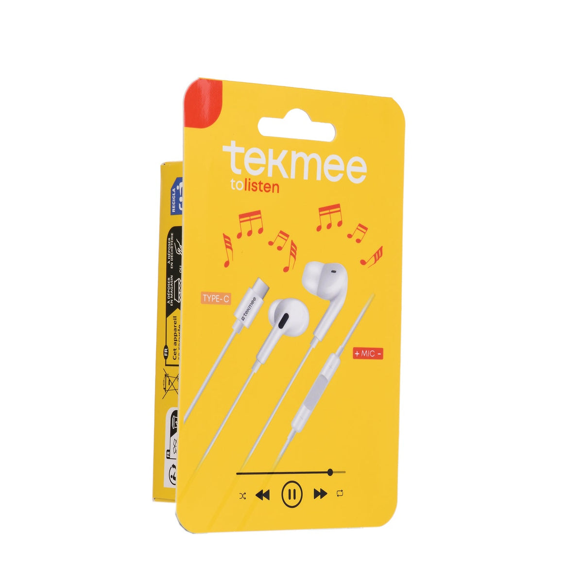Tekmee TEK Type-C Kopfhörer mit Mikrofon – Stereo In-Ear USB-C Headset elektroniktrade Switzerland
