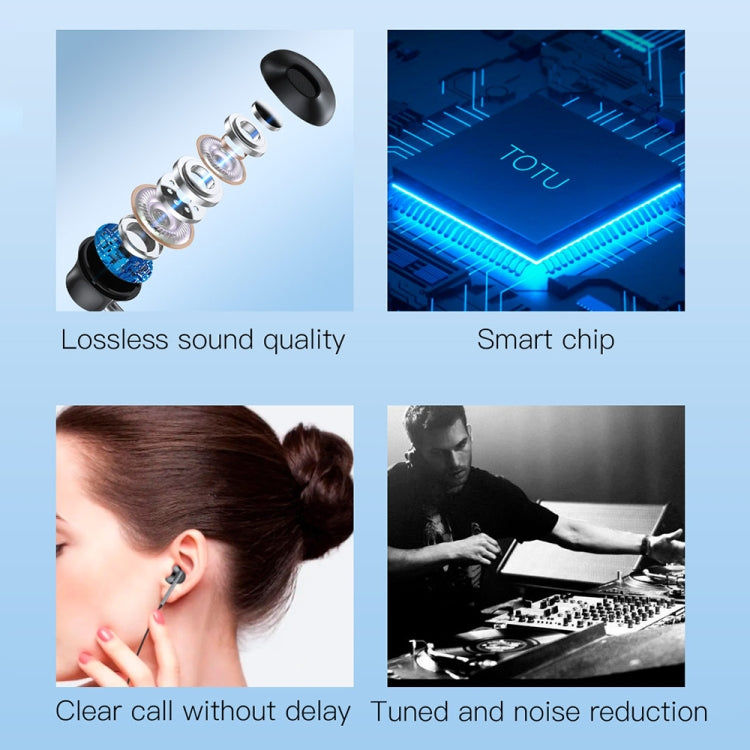 TOTU TOTU EP-3 In-Ear-Kopfhörer mit Klinke, Kabellänge: 1,2 m, Steckertyp: 3,5 mm (schwarz) Elektroniktrade Switzerland