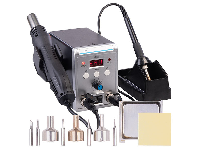Digitale 2in1-Löt- & Heißluftstation, 500°C, 700W, 120 l/Min., Display (CH-Version)