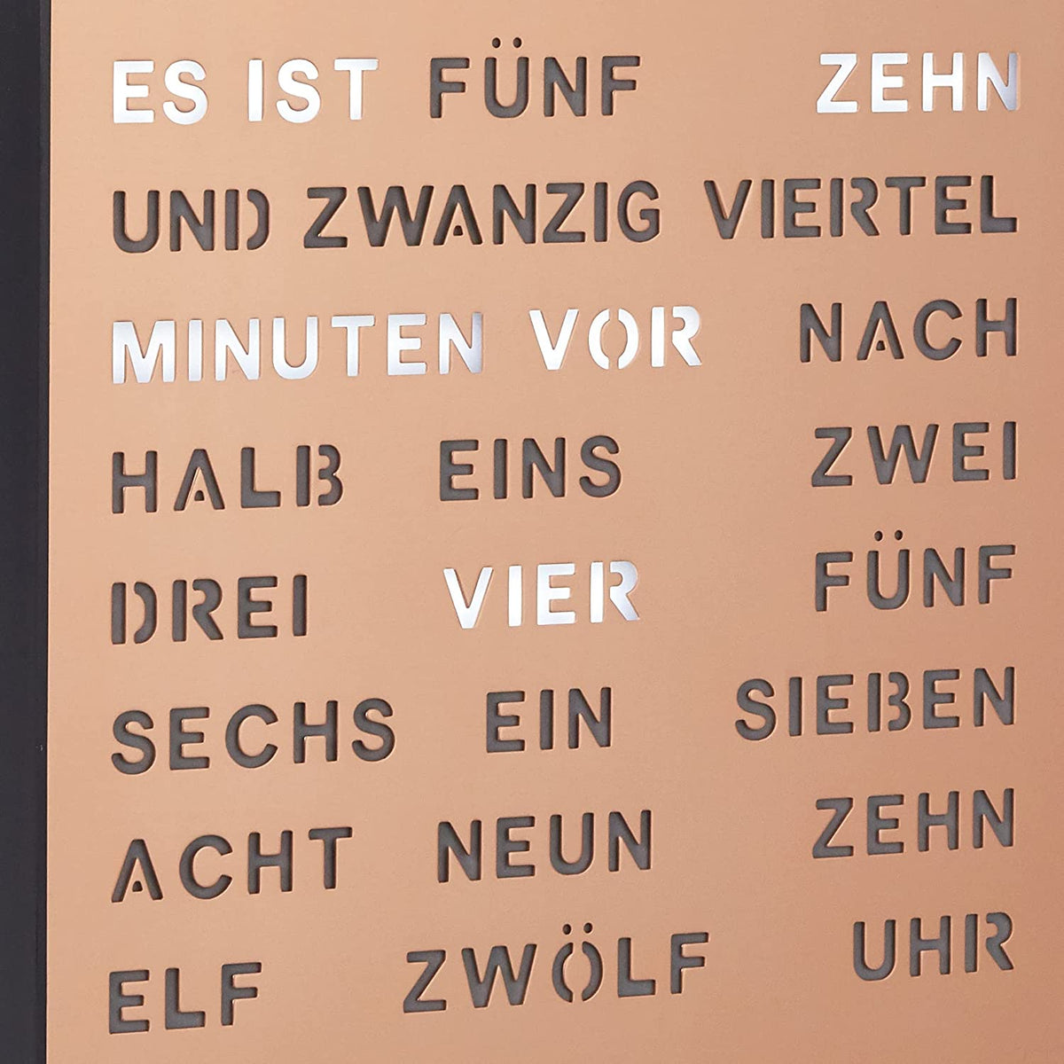 Bada Bing Edle LED Wortuhr in Deutsch
