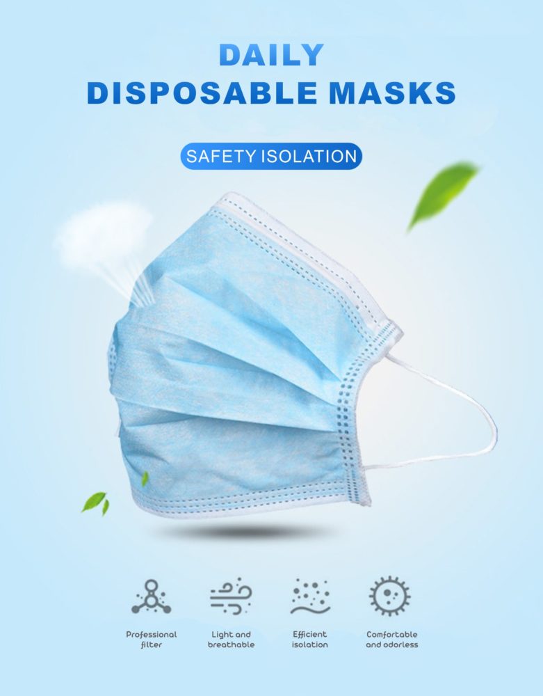 50er Pack Einweg Maske Mundschutz | #alektroniktrade.com#