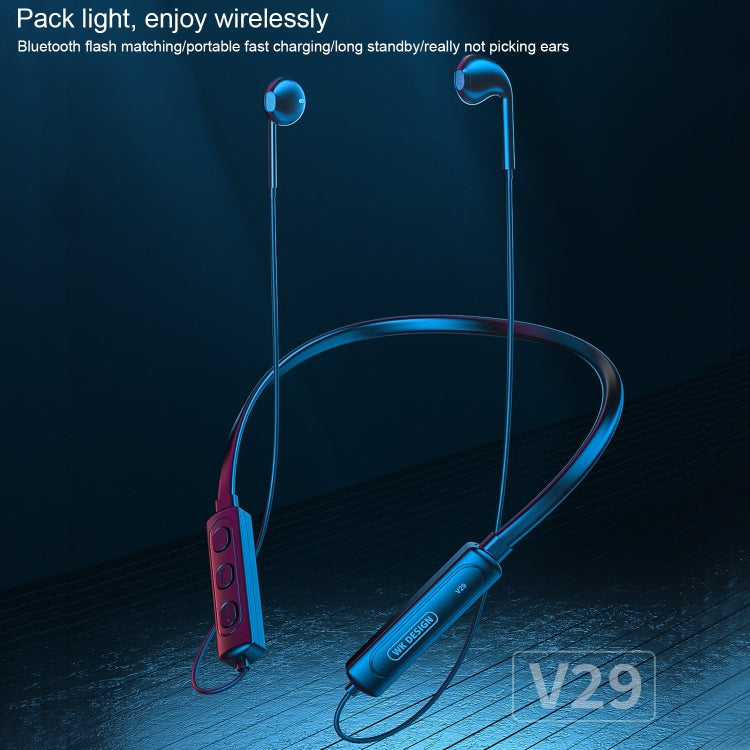 WK V29 Bluetooth 5.0 Kabelloser Sport-Bluetooth-Kopfhörer zur Halsmontage