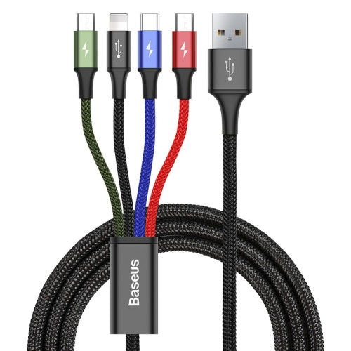 BASEUS Baseus Fast USB Kabel 4in1 2xUSB-C / Lightning / Micro 3,5A 1,2m - Schwarz Elektroniktrade Switzerland