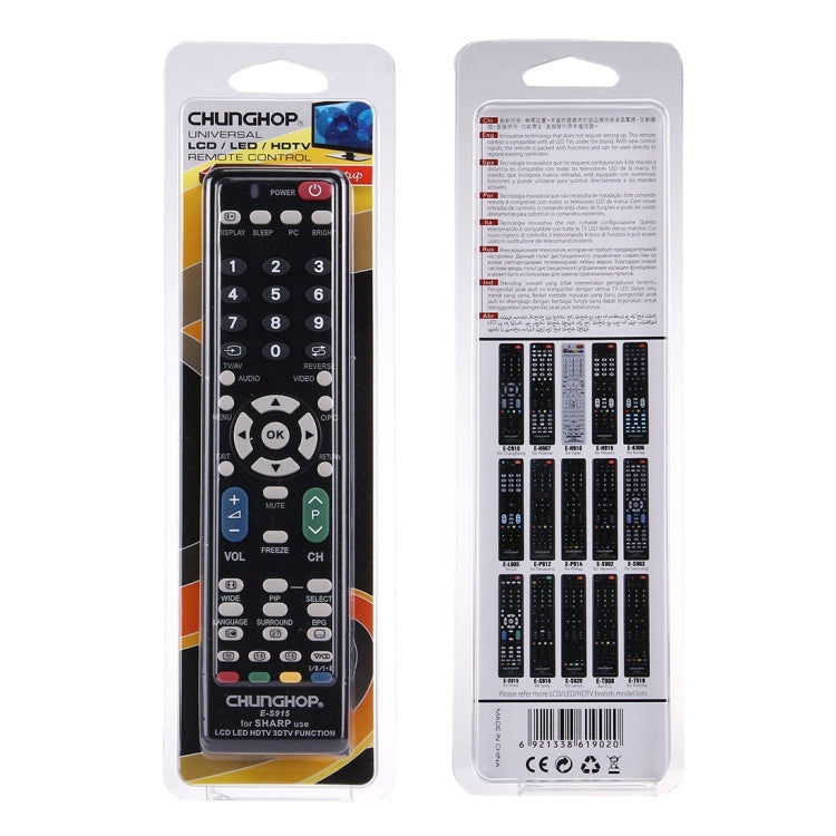 CHUNGHOP Universalfernbedienung für SHARP LED TV / LCD TV / HDTV / 3DTV elektroniktrade Switzerland