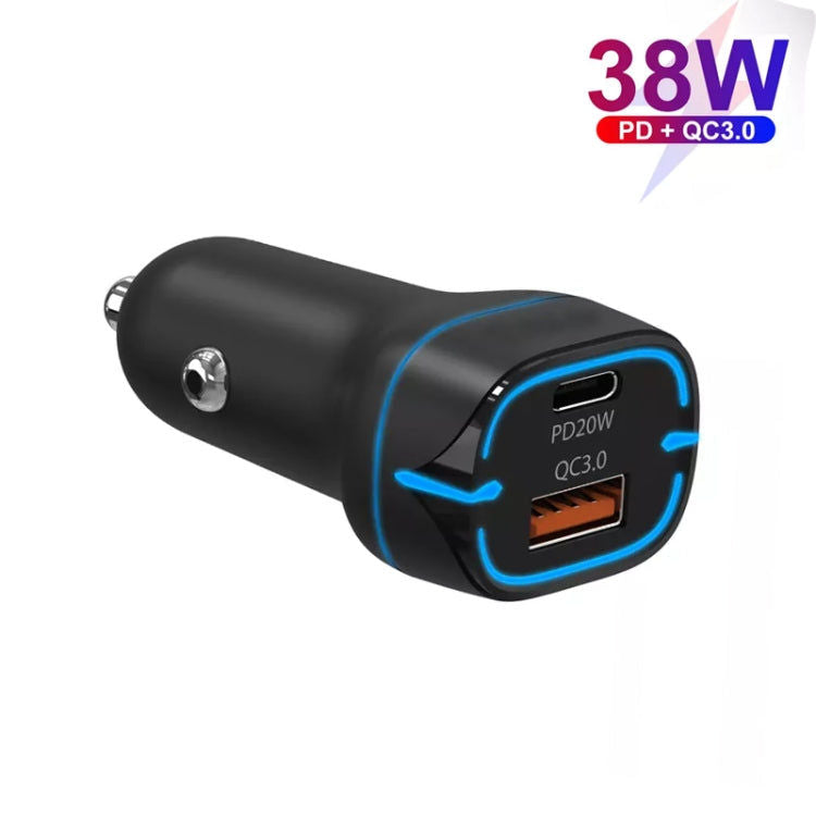 Elektroniktrade 38 W PD20 W + QC3.0 USB-Autoladegerät mit Typ-C-Datenkabel, 1m elektroniktrade Switzerland
