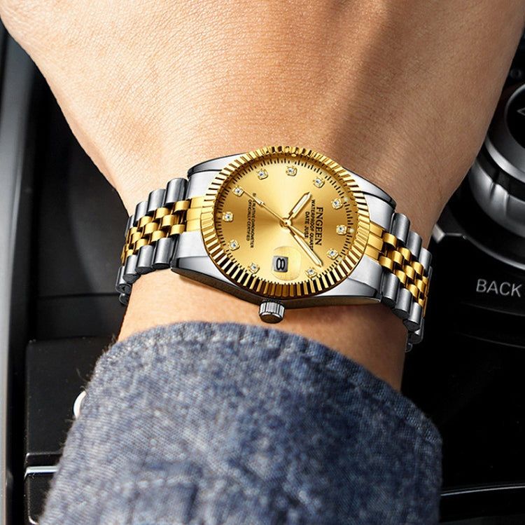 FNGEEN FNGEEN 7008 Herren Mode Diamant Zifferblatt Uhr Paar Uhr elektroniktrade Switzerland