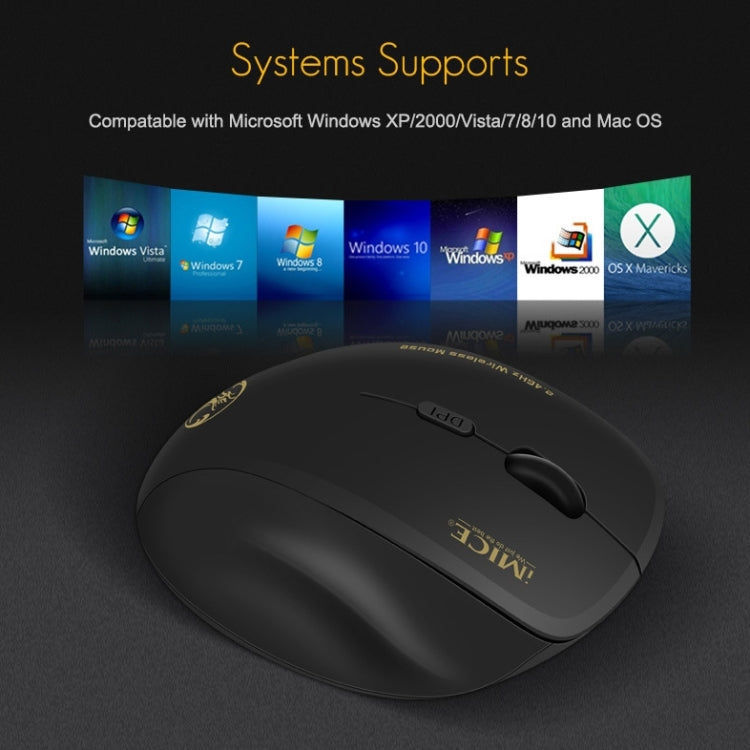 iMICE iMICE G6 Wireless-Maus 2,4 G Office-Maus 6-Tasten-Gaming-Maus (Grau) elektroniktrade Switzerland