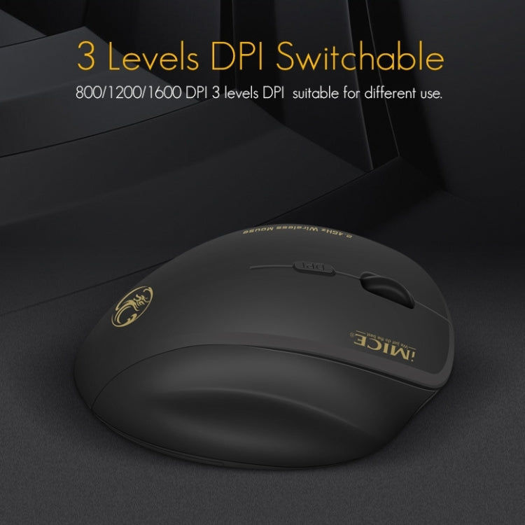 iMICE iMICE G6 Wireless-Maus 2,4 G Office-Maus 6-Tasten-Gaming-Maus (Grau) elektroniktrade Switzerland