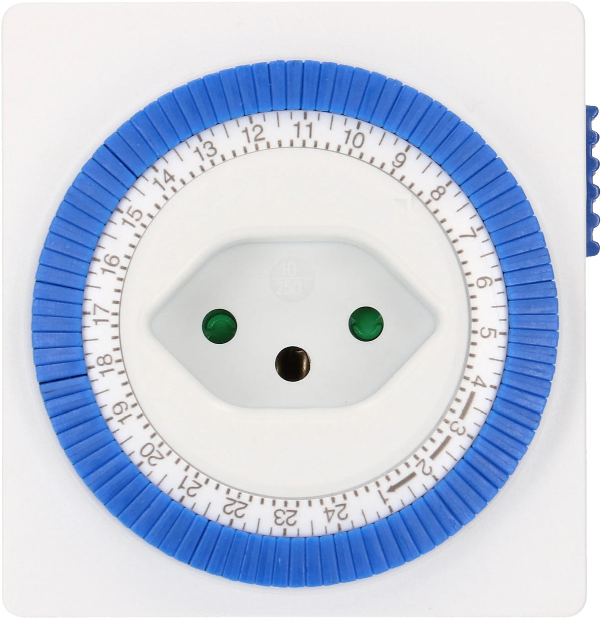 Zeitschaltuhr 24h analog Schalter mittig