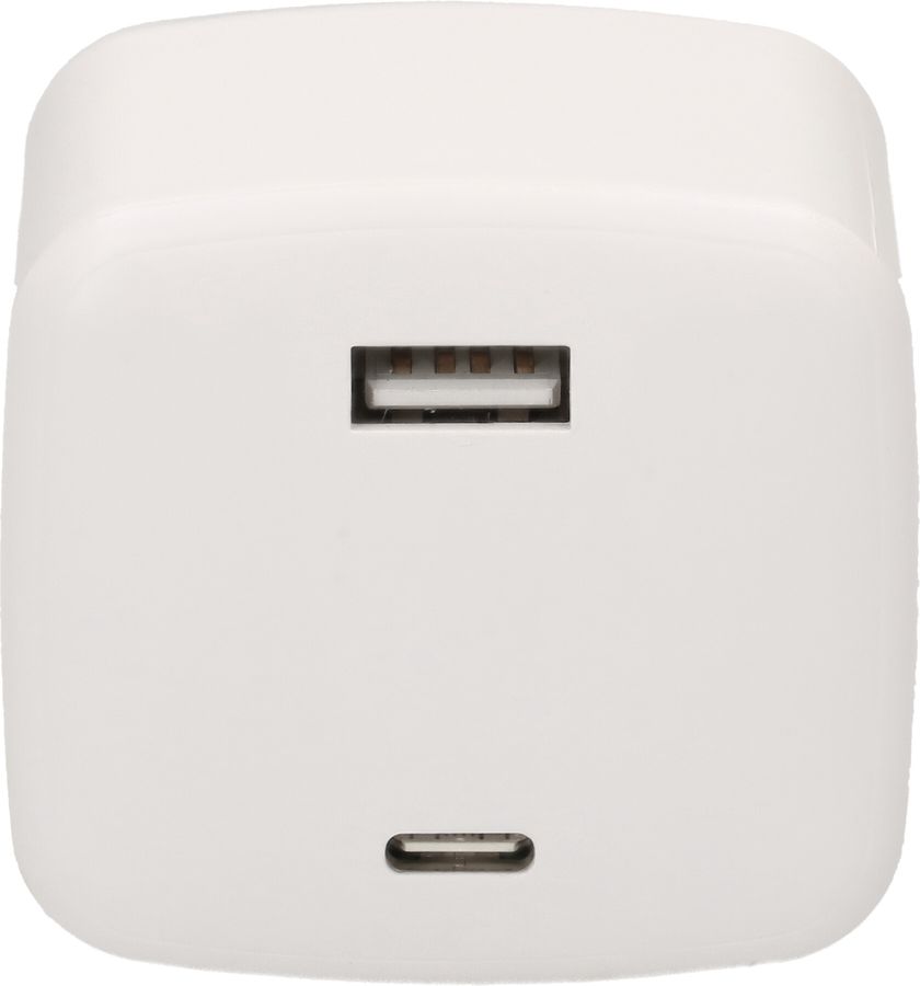 USB Schnellladeadapter 1x USB-C PD 1x USB-A 45W weiss