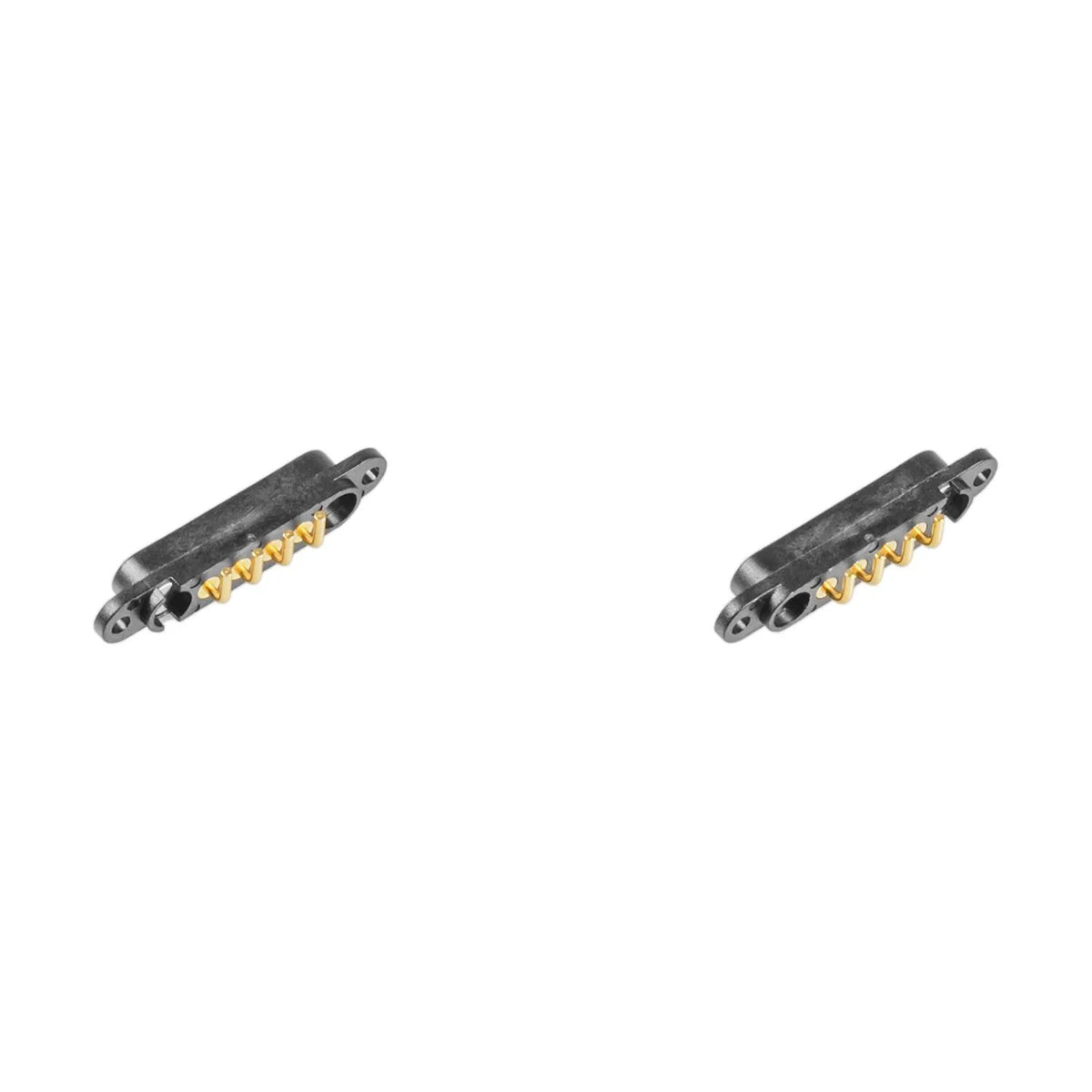 BerryBase Pogo-Pin Stecker und Sockel, 4-polig, magnetisch, ohne Kabel, mit Ösen