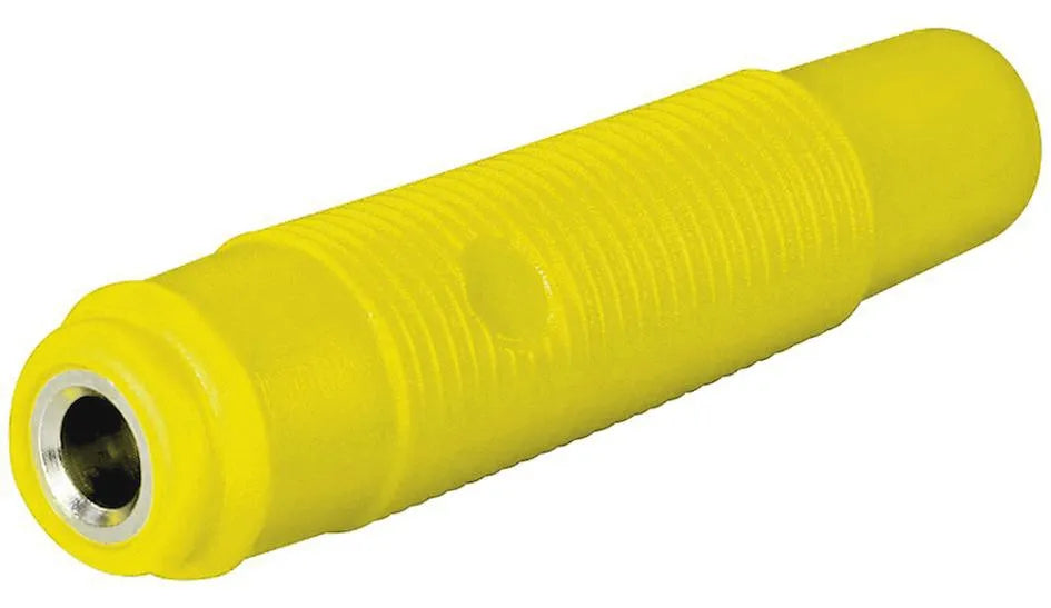 Bananenkupplung, 4 mm, trittfest, gelb