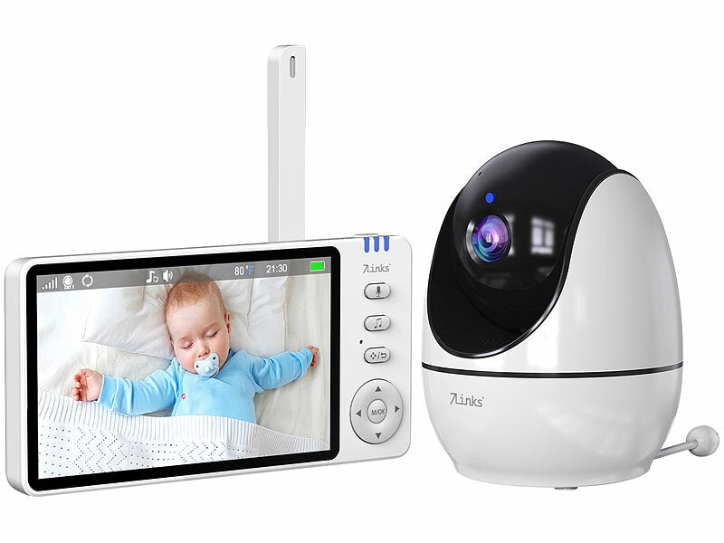 7links HD-Video-Baby Seniorenkamera, schwenk- & neigbar, mit Notruf-Fernbedienung elektroniktrade Switzerland