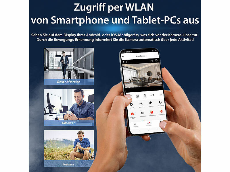 7links Mini-2K-IP-Überwachungskamera, 4 MP, Nachtsicht, 360°-Halter elektroniktrade Switzerland