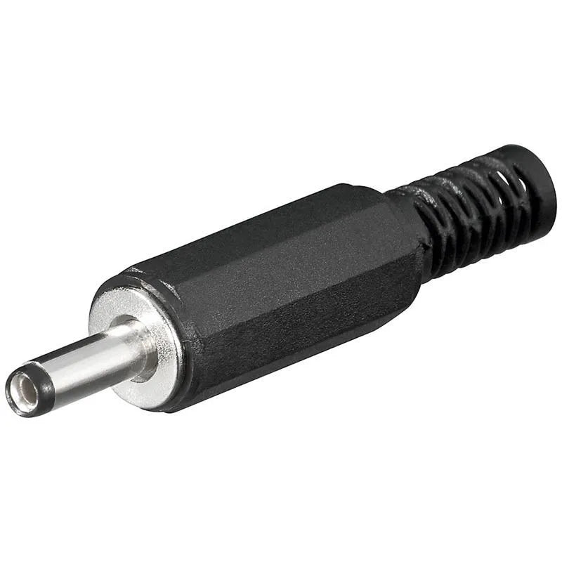 DC-Stecker / Hohlstecker 3,5x1,3 mm mit Knickschutz - Lötmontage