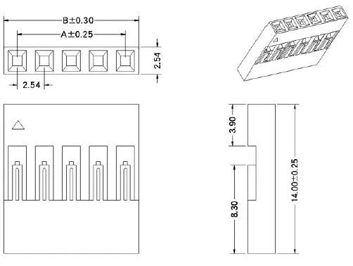 Dupont Gehäuse 1x4 Pin