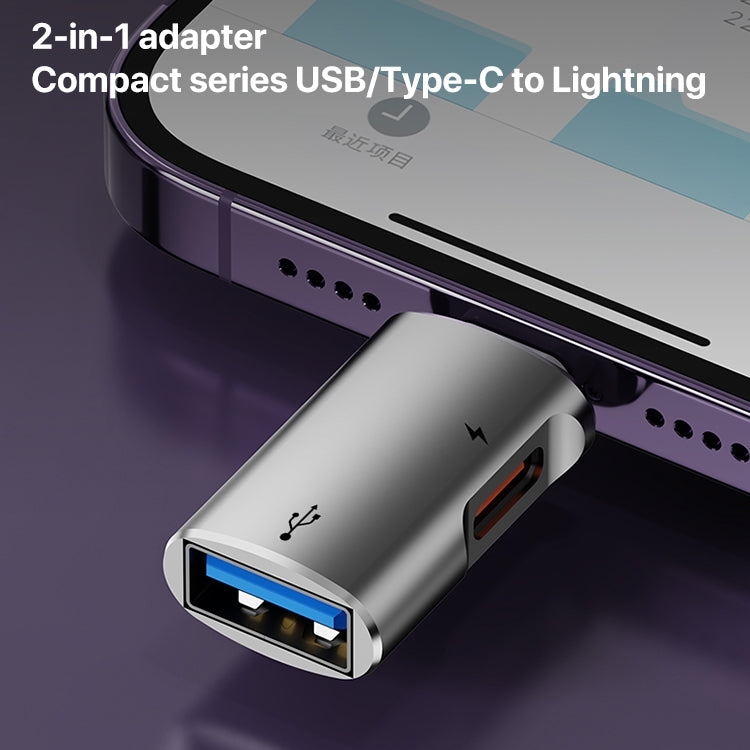 8-Pin auf USB, USB-C / Typ-C OTG-Adapter, 8 Pin to USB, Type-C