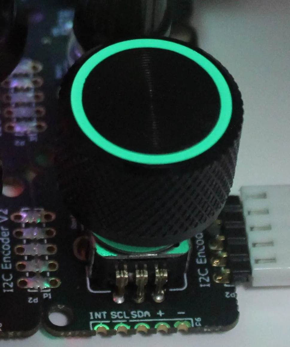 Elecrow Aluminium-Drehknopf, beleuchteter Ring, RGB-Encoder, 22,20mm, schwarz