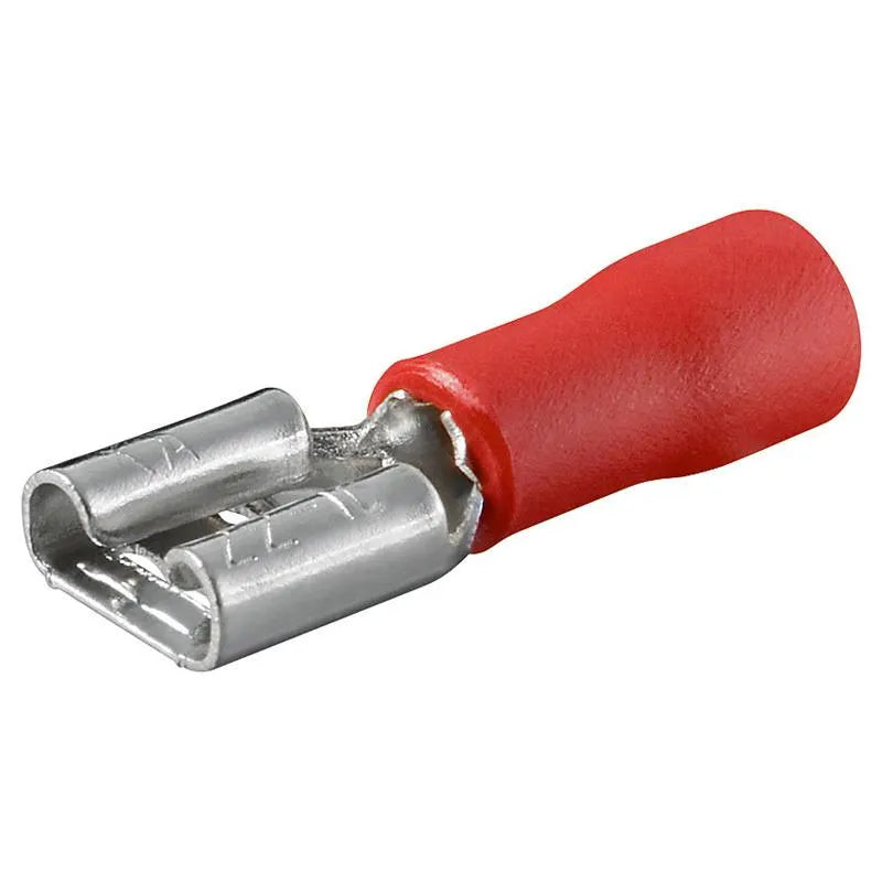 Flachstecker weiblich 6,3 mm rot