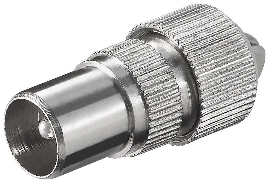 IEC/Koax-Stecker, Schraubbefestigung, Metallausführung