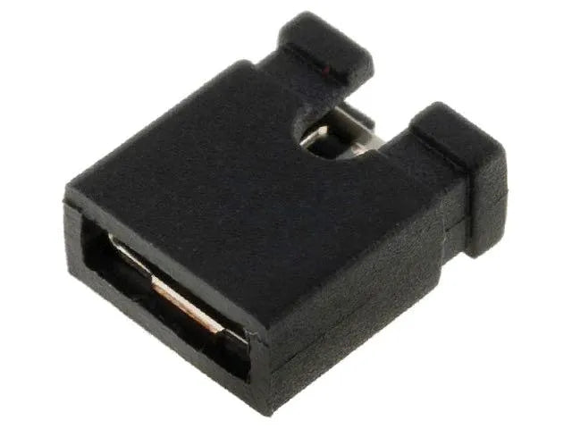 Jumper, kurze Ausführung, geöffnet, RM 2,54 mm, schwarz