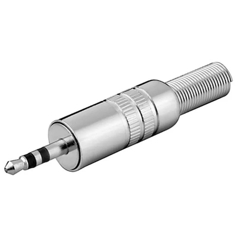 Klinkenstecker, 3,5mm, Stereo / 3 polig, Metallausführung mit Knickschutz, Lötmontage