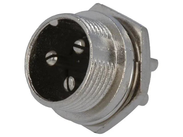 Mikrofon Einbaustecker, 3-polig, Lötmontage