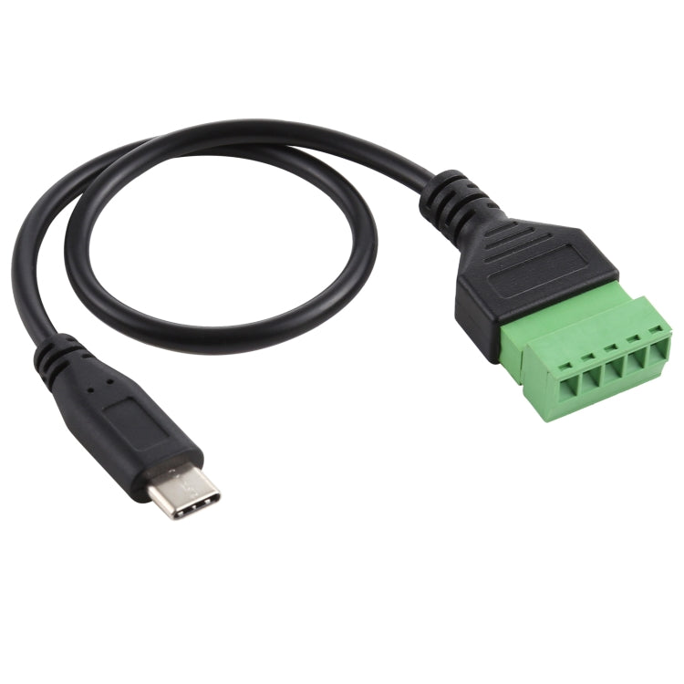 USB-C-Stecker auf 5-poligen Schraubanschluss, lötfreies Adapterkabel, 30 cm