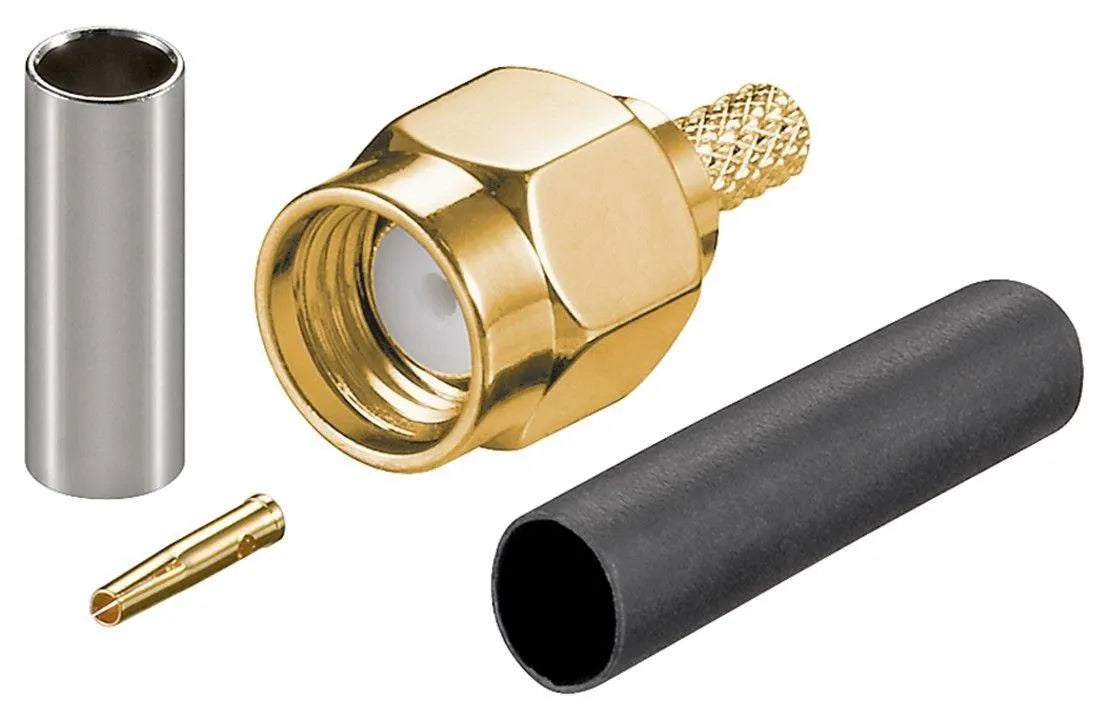 RP-SMA Stecker, Crimpmontage, für RG-174 / RG-316