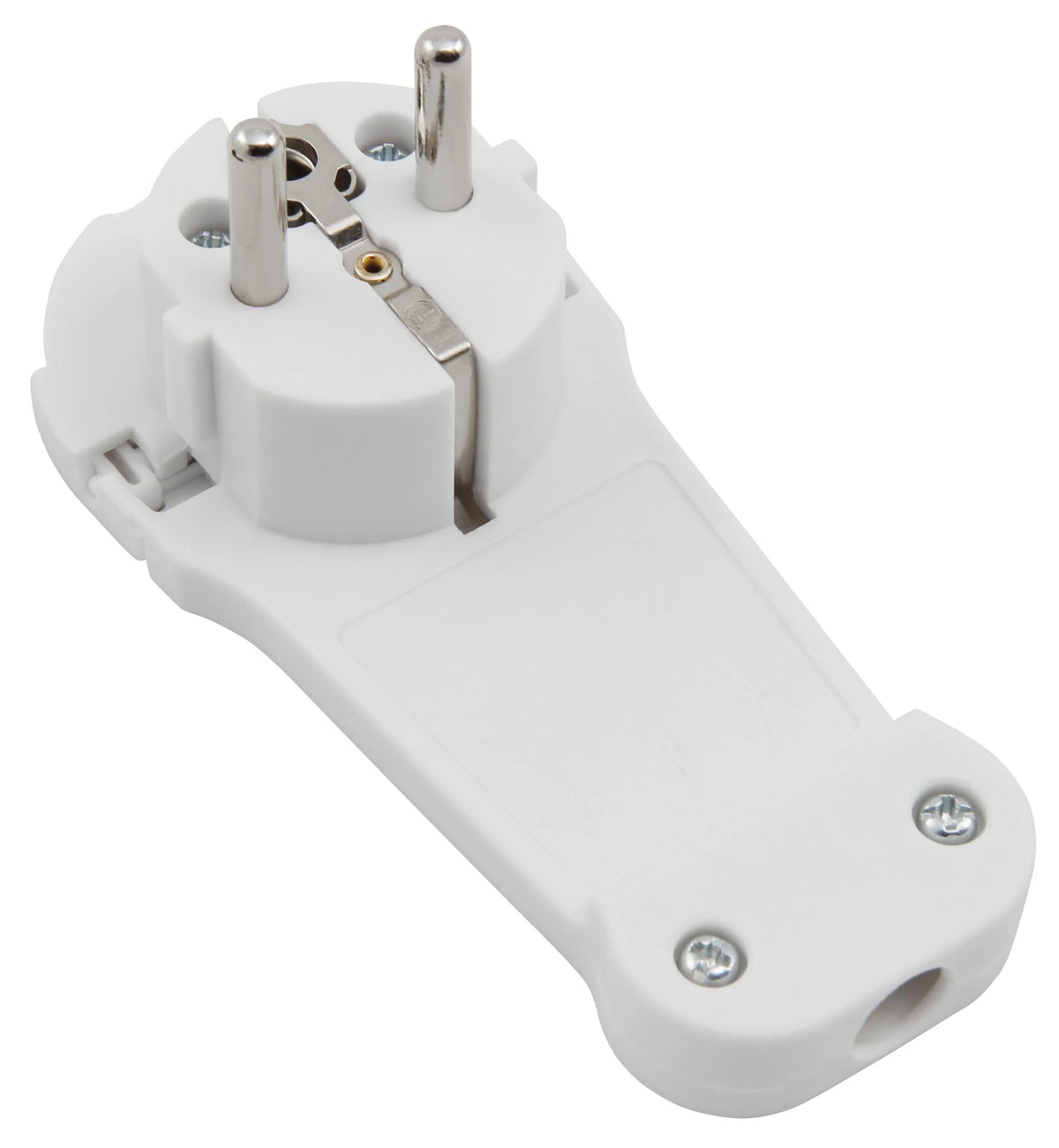 Schutzkontakt-Winkelstecker extra flach weiss