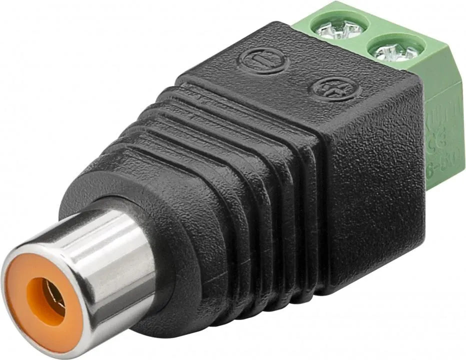 Terminalblock 2-pin > Cinch-Buchse - Schraubbefestigung