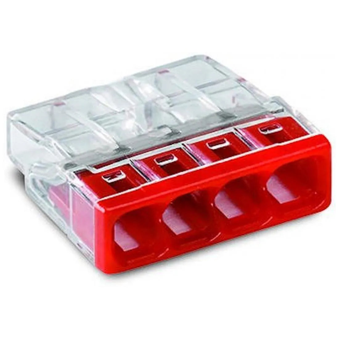 WAGO 2273-0204 COMPACT Verbindungsdosenklemme, 4 Fach, rot
