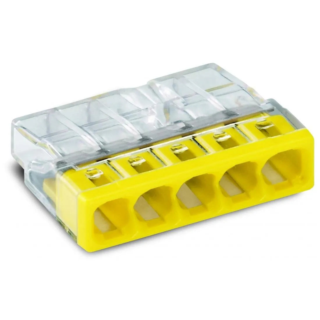 WAGO 2273-0205 COMPACT Verbindungsdosenklemme, 5 Fach, gelb
