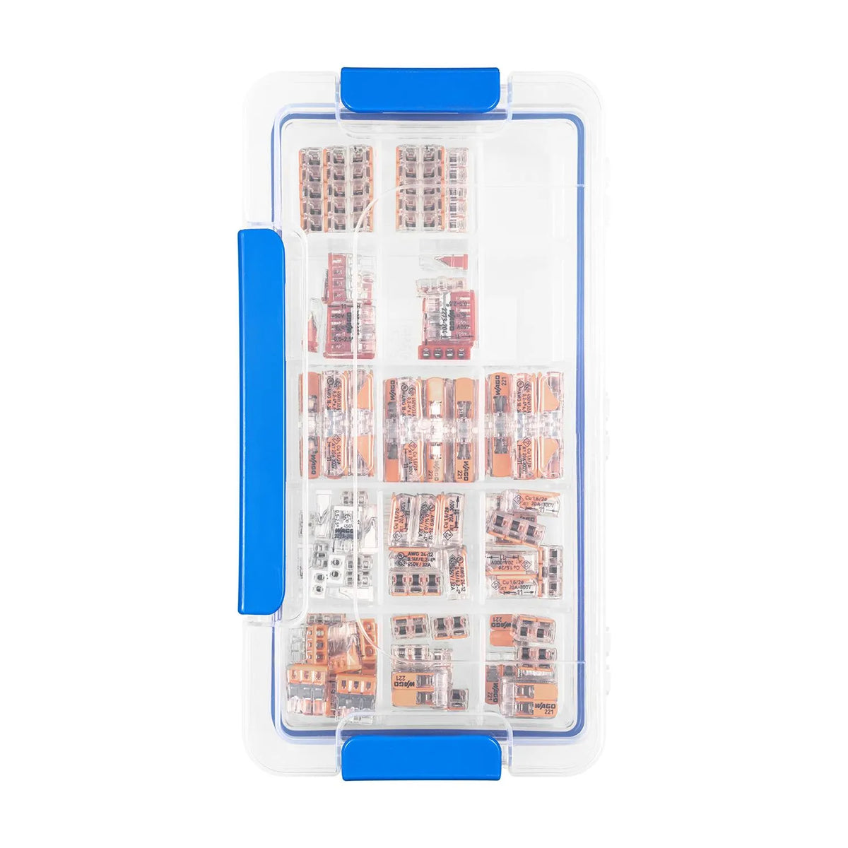 WAGO Sortiment mit 100 Klemmen in Sortimentsbox