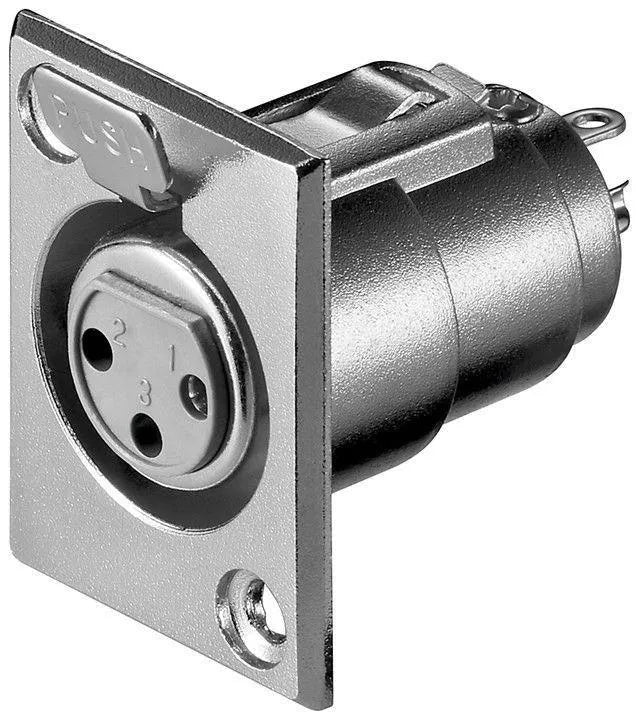 XLR-Einbaubuchse, 3 Pin, mit Verriegelung
