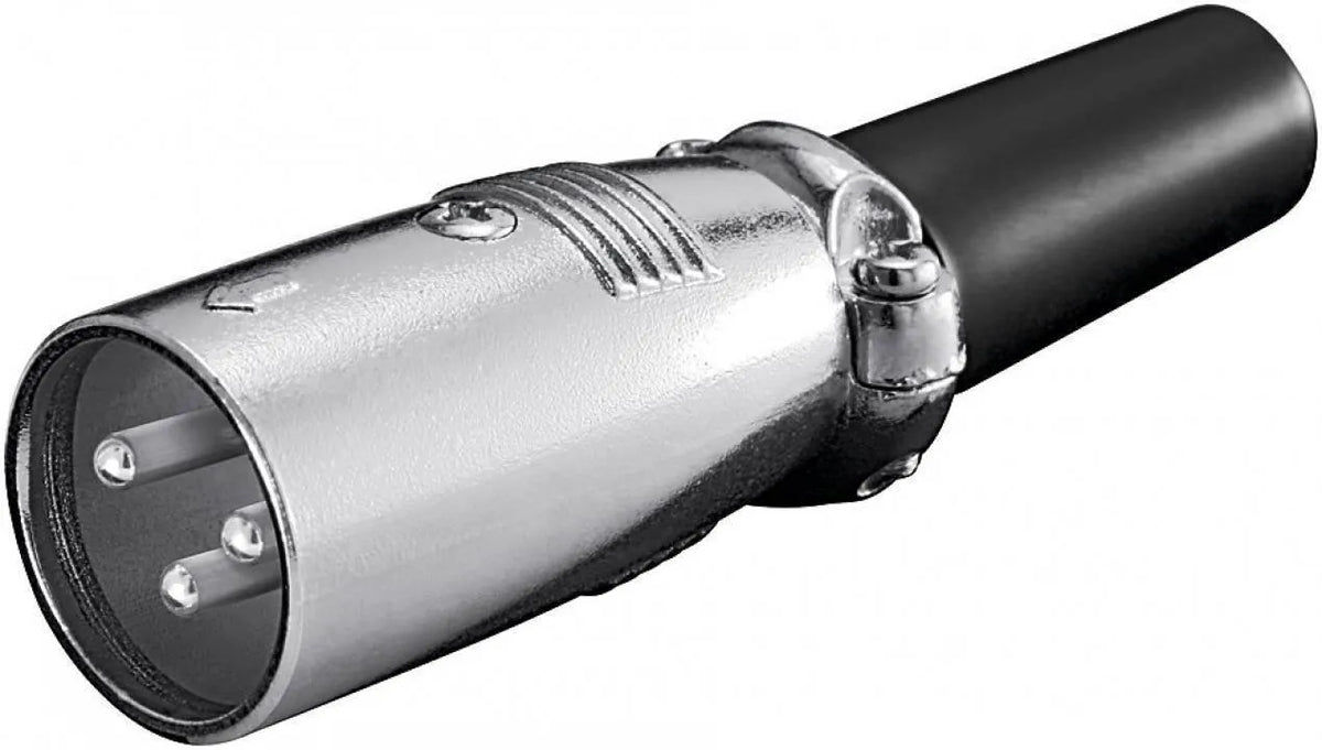 XLR-Stecker, 3-polig, mit geschraubter Zugentlastung