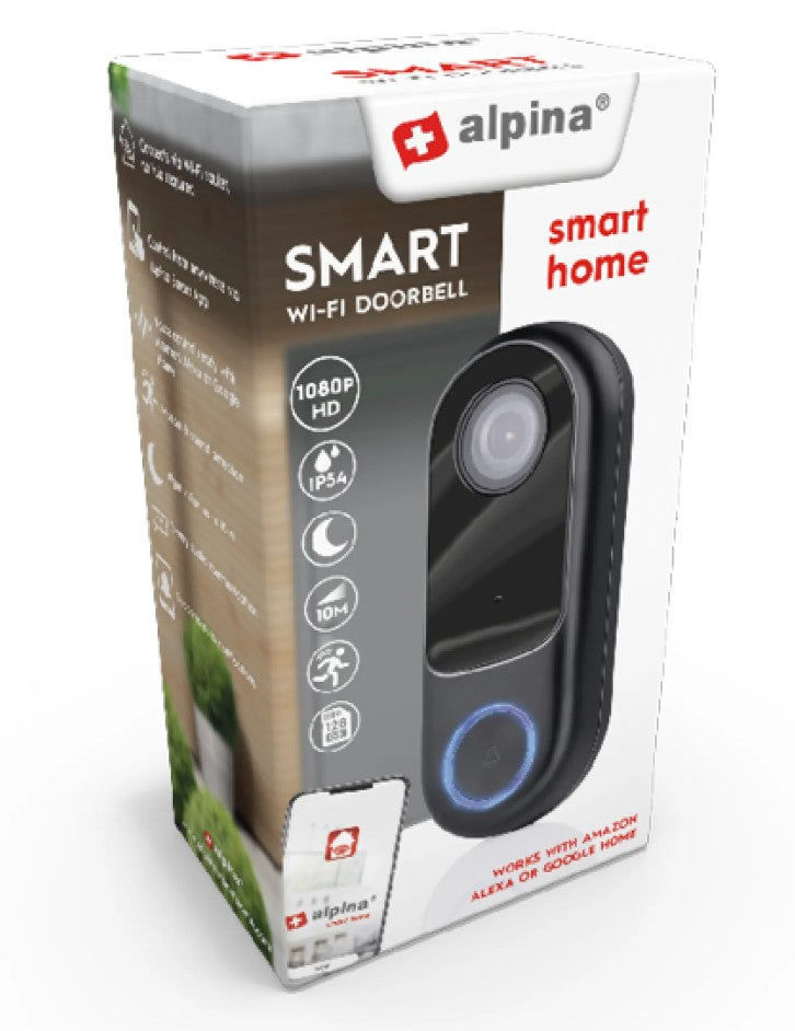 Alpina Alpina Smart Home Funkklingel mit Kamera - WLAN - Video - Full HD elektroniktrade Switzerland