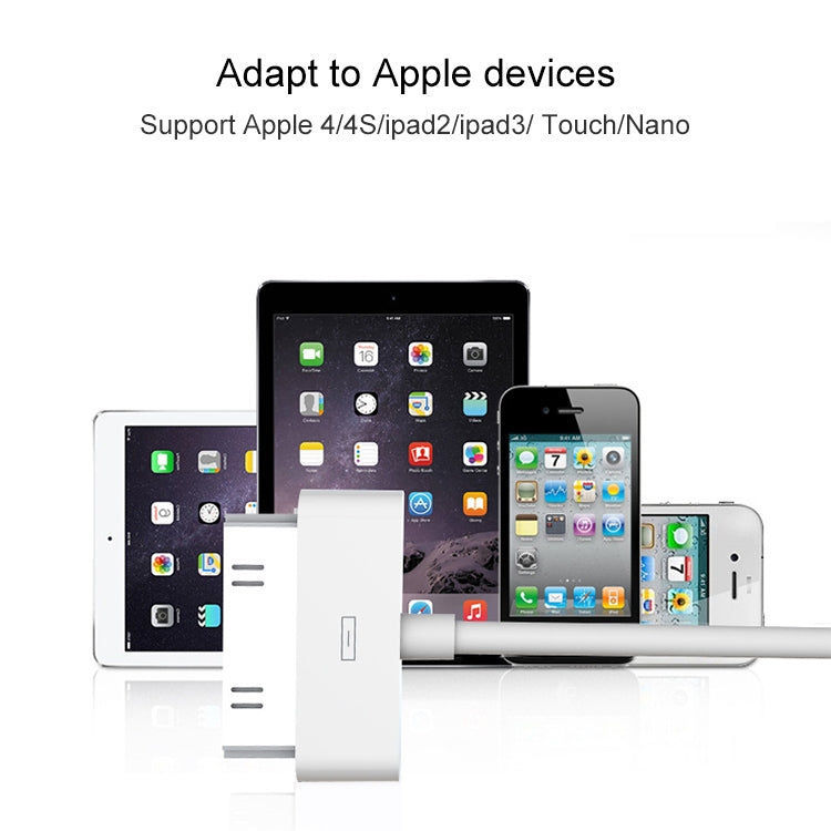 APPLE 2m 30-Pol Lade/Datenkabel für iPhone 4 und 4S, iPhone 3GS/3G, iPad 3/iPad 2/iPad (weiß) elektroniktrade Switzerland