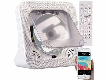 auvisio Tragbarer Akku-CD-Spieler & UKW-Radio, Bluetooth, Timer, USB, AUX elektroniktrade Switzerland