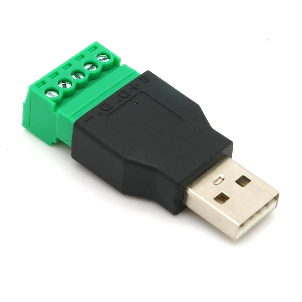 BerryBase Adapter, 4 Pin Terminalblock (2-teilig) - USB 2.0 Typ A Stecker elektroniktrade Switzerland