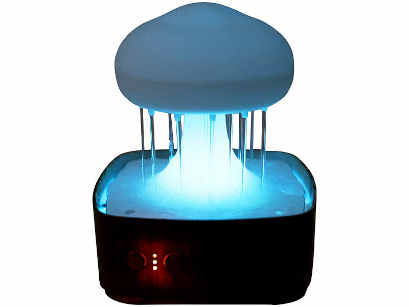 Carlo Milano Regenwolke-Luftbefeuchter, USB-C, LED-Farbwechsel, 5 Naturgeräusche elektroniktrade Switzerland