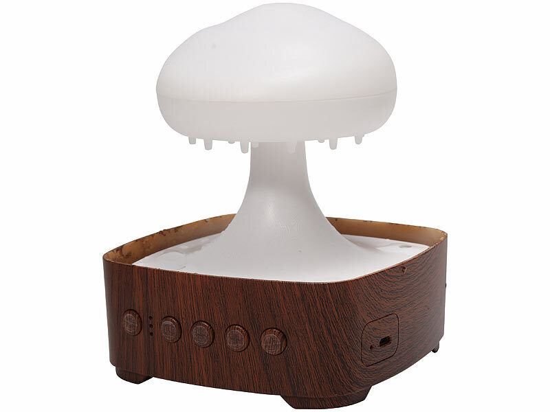 Carlo Milano Regenwolke-Luftbefeuchter, USB-C, LED-Farbwechsel, 5 Naturgeräusche elektroniktrade Switzerland