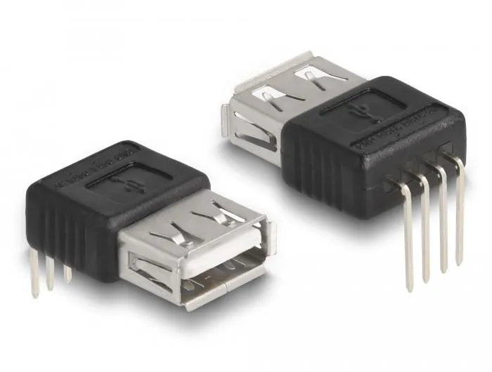 Delock Adapter USB 2.0 Typ-A Buchse - 4 Pin 90° gewinkelt elektroniktrade Switzerland
