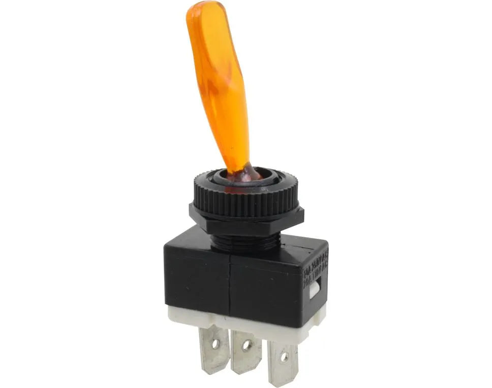 Donau Elektronik Kippschalter, 1-polig, schwarz, gelb beleuchtet, ON-OFF elektroniktrade Switzerland